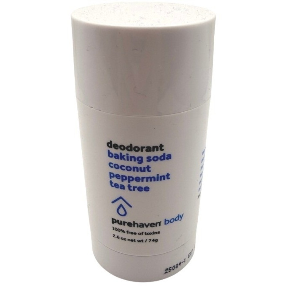 Pure Haven Deodorant Baking Soda Free Coconut Peppermint Tea Tree Natural Stick
